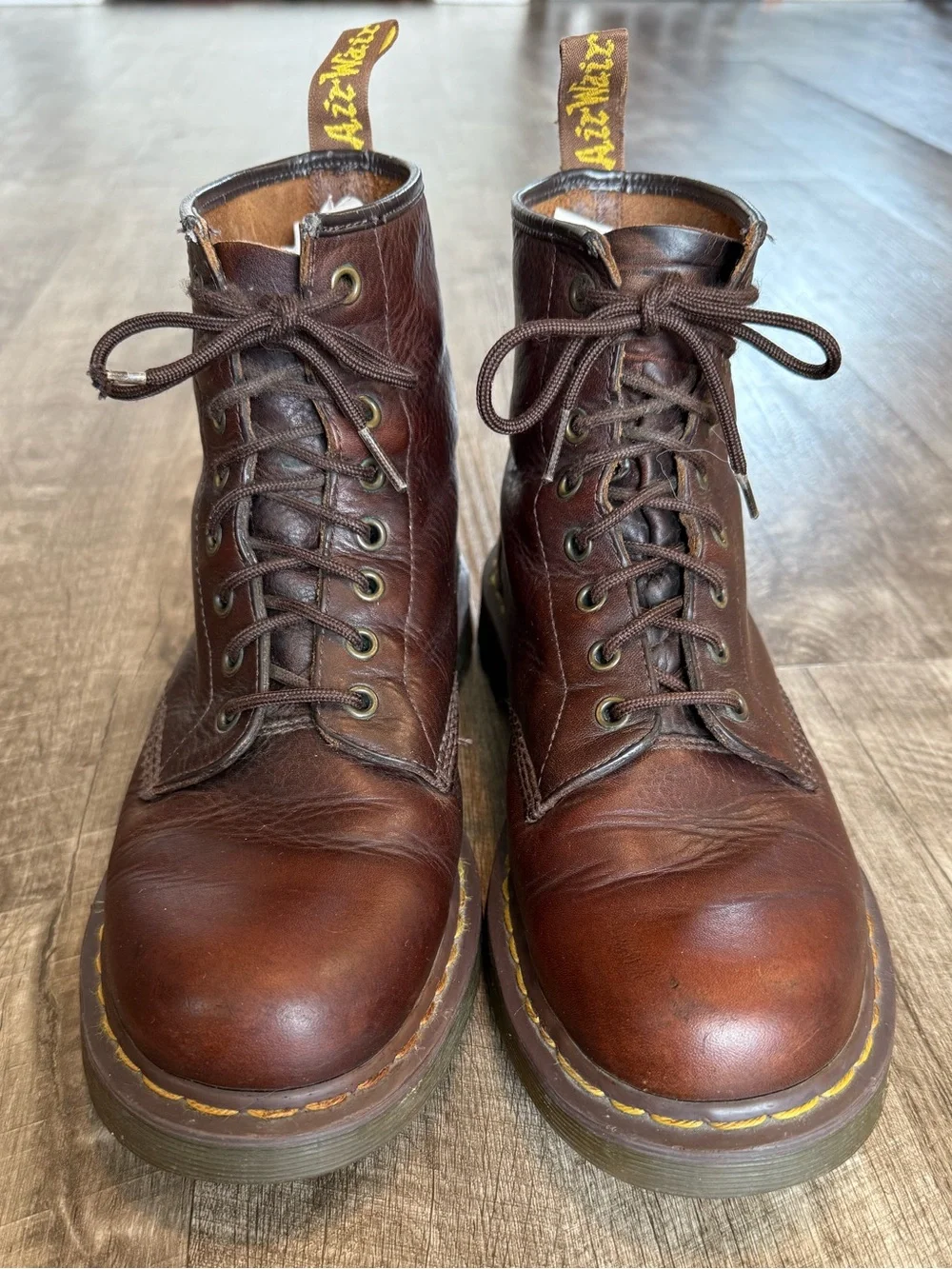 Dr Martens 1460 8-Eye Crazy Horse Brown Leather Boots Men US 10